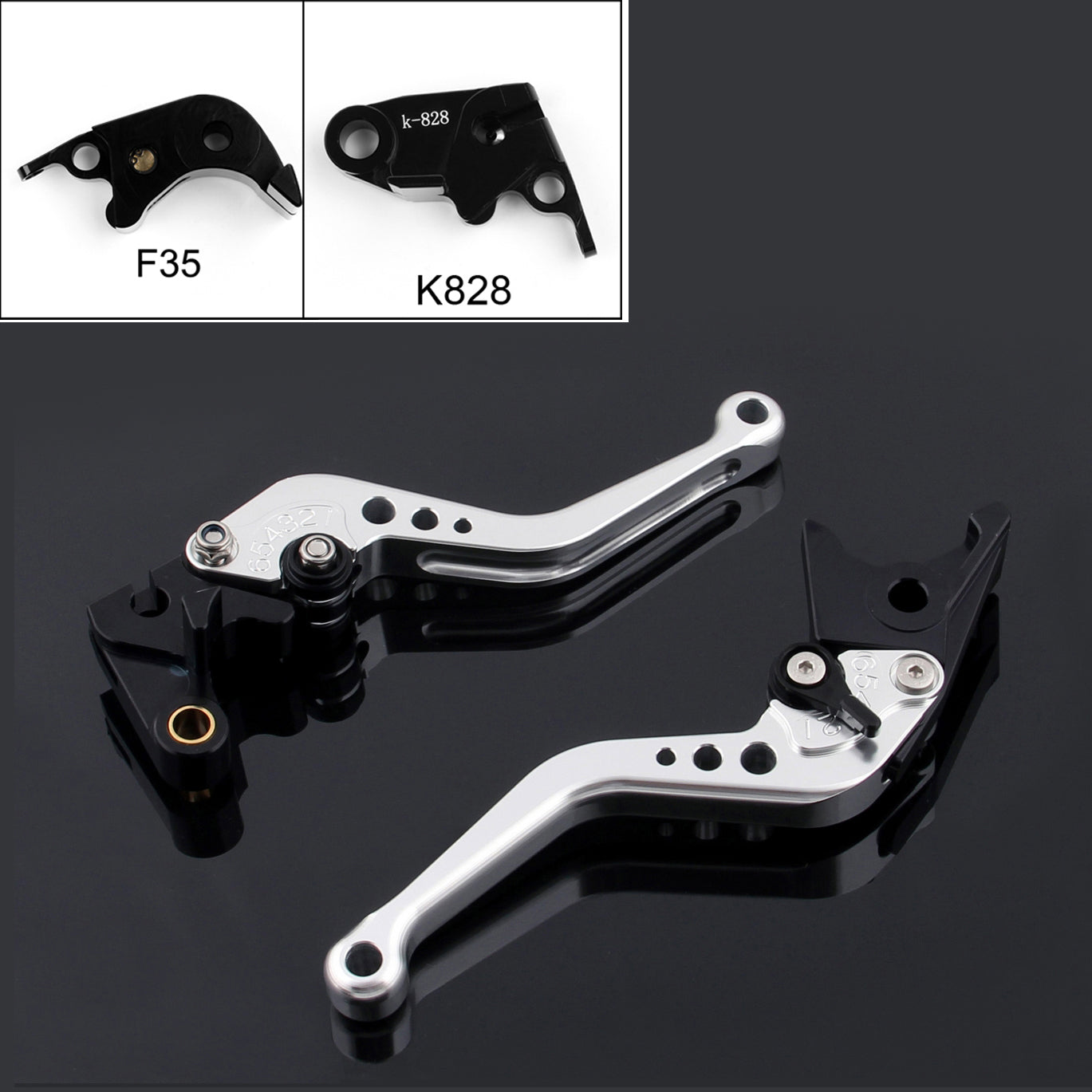 Short Brake Clutch Levers For Kawasaki ZX636R / ZX6RR 2005-2006 Generic