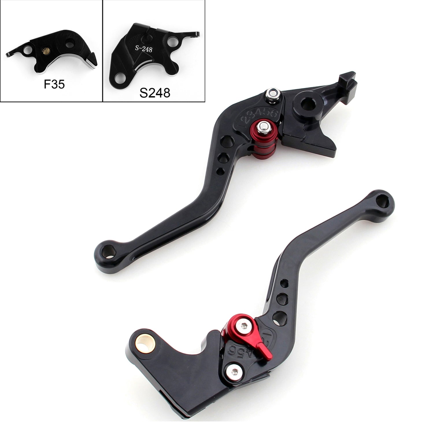 Short Brake Clutch Levers For Suzuki GSXR6 GSXR75 GSXR 6 75 24-25