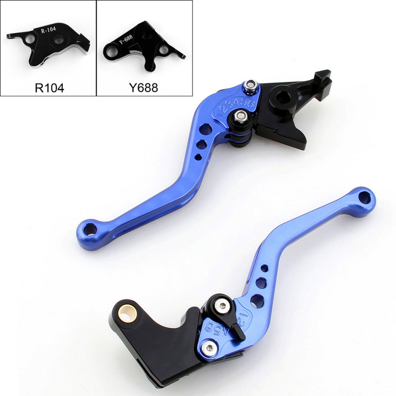 Short Brake Clutch Levers For Yamaha YZF R6 5-14 YZF R1 4-8 R6S