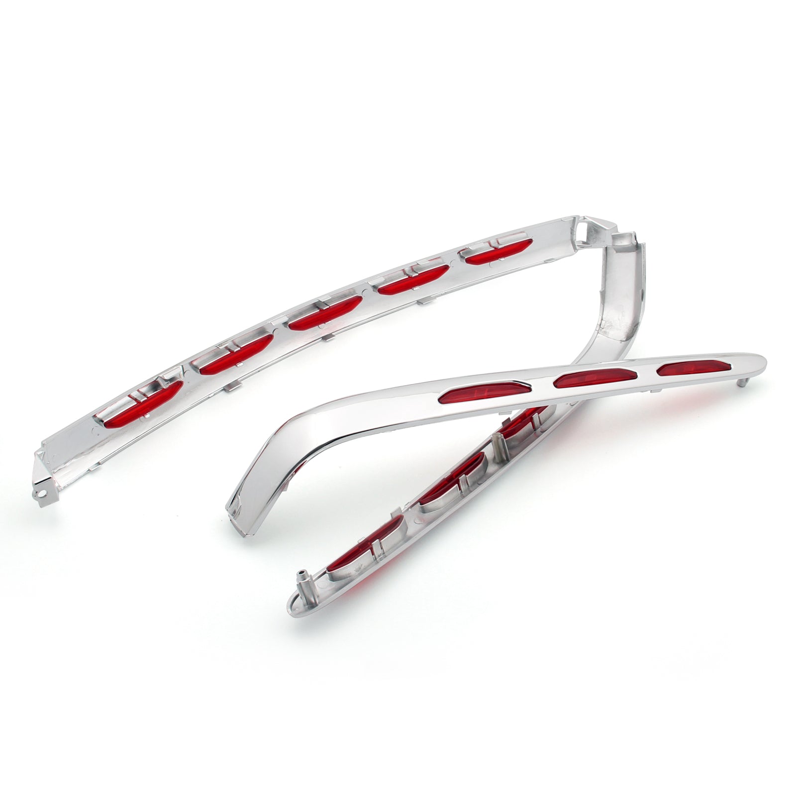 Goldwing Chrome Fairing Lens Red Reflector Trunk Moldings Fit Honda GL1800 01-11 Generic