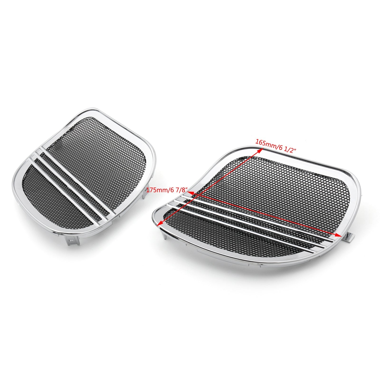 Motorcycle Tri-Line Speaker Cover Grills For Harley Road Glide FLTRX 2015-18 Generic