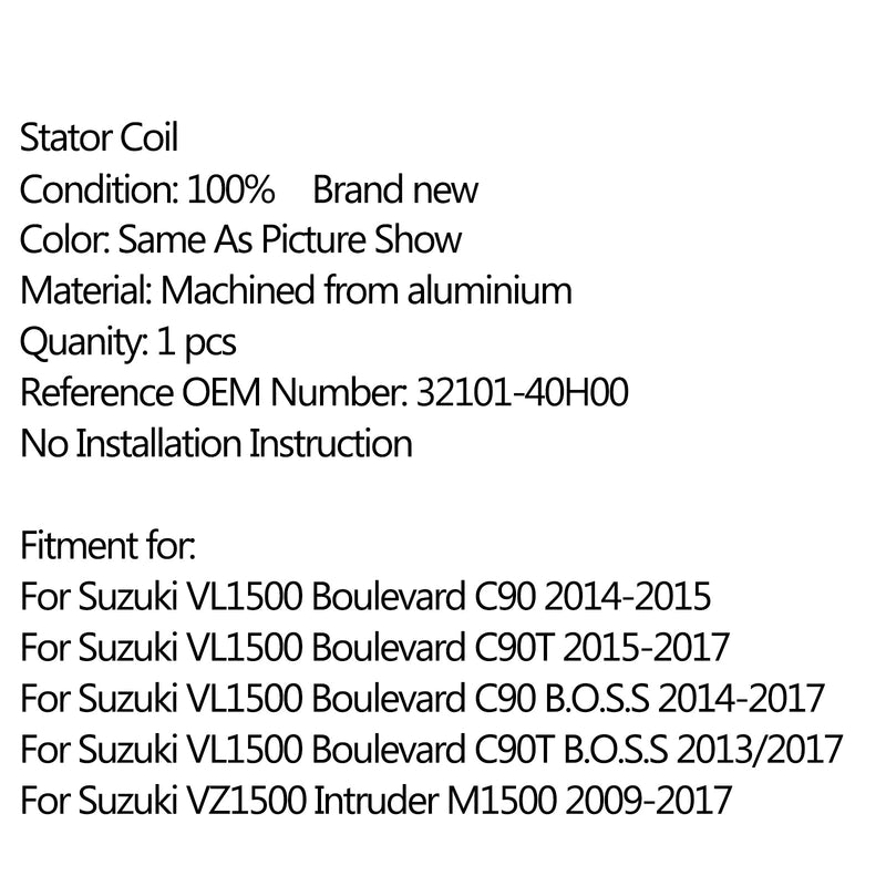 الملف الثابت لمحرك مولد مغناطيسي لسوزوكي VL1500 بوليفارد C90 VZ1500 عام