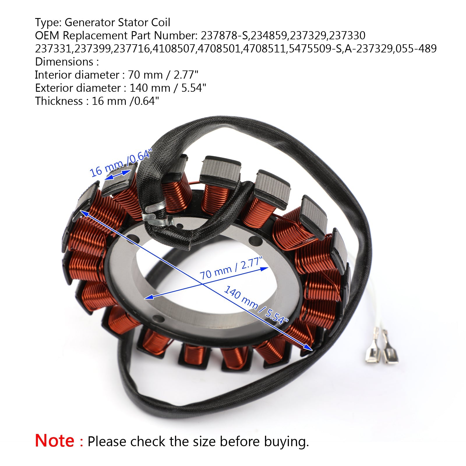 Magneto Generator Engine Stator Coil For Kohler CH11-CH15 CV11-CV15 CV18-CV22 K181 K241 K301-K341