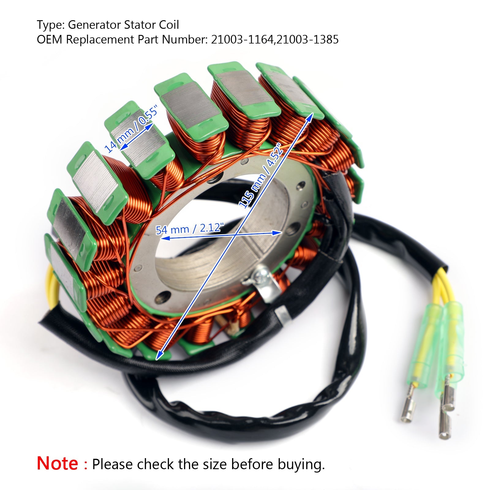 Generator Stator Coil Alternator Fit for Kawasaki VN1500 VN-15 Vulcan 88 SE 1987-1999