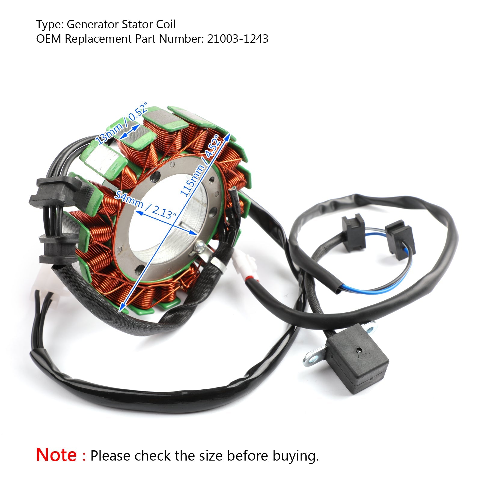 Magneto Generator Stator Coil For Kawasaki KLF400 Bayou 400 Euro 4WD 1993-1999 Generic