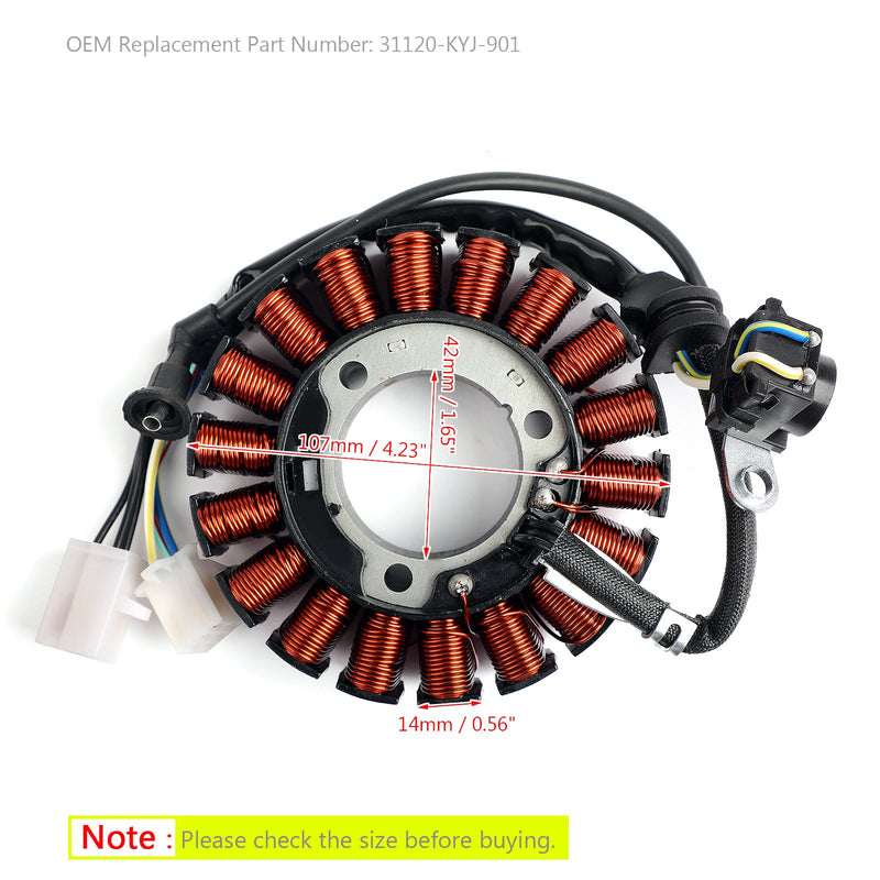 Estator generador para Honda CBR R CB F 250 300 2011 2012 2013-2019 31120-KYJ-901 Genérico