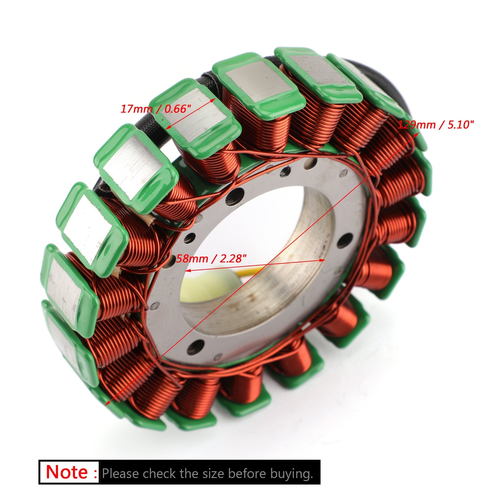 Bobina de carga de batería de estator externo 18 polos para Suzuki DF60 DF70 1998-2009 genérico