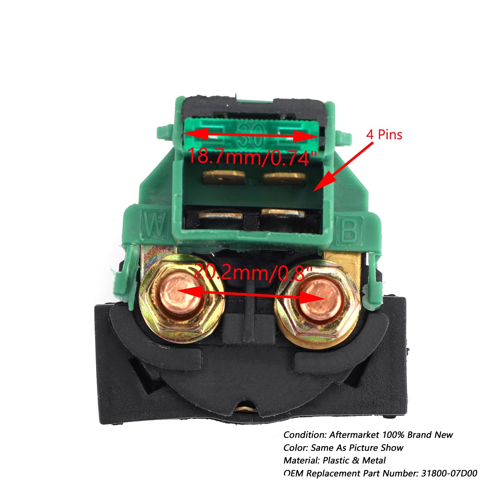 Starter Solenoid Relay FITS KAWASAKI BAYOU 220 KLF220 1988-2002 ATV NEW 2000 01 Generic