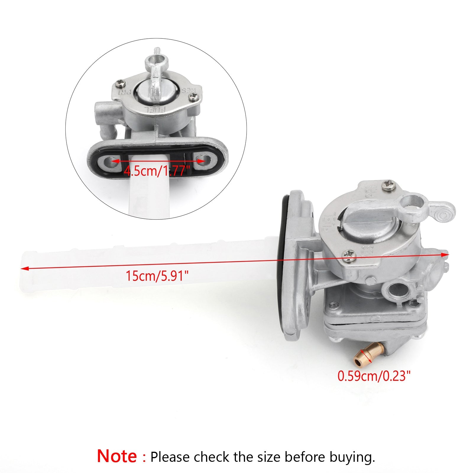 Gas Fuel Petrol Valve Petcock 44300-45011 For Suzuki GS300 GS450 GS550 GS650 Generic