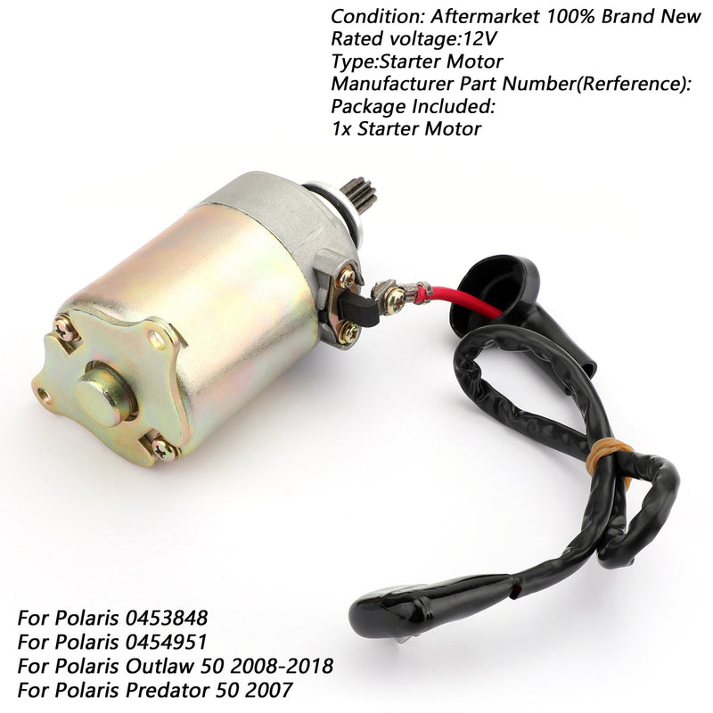 محرك تشغيل كهربائي بسلك لـ Polaris RZR 170 UTV 2009-17 0454488 0454945 عام