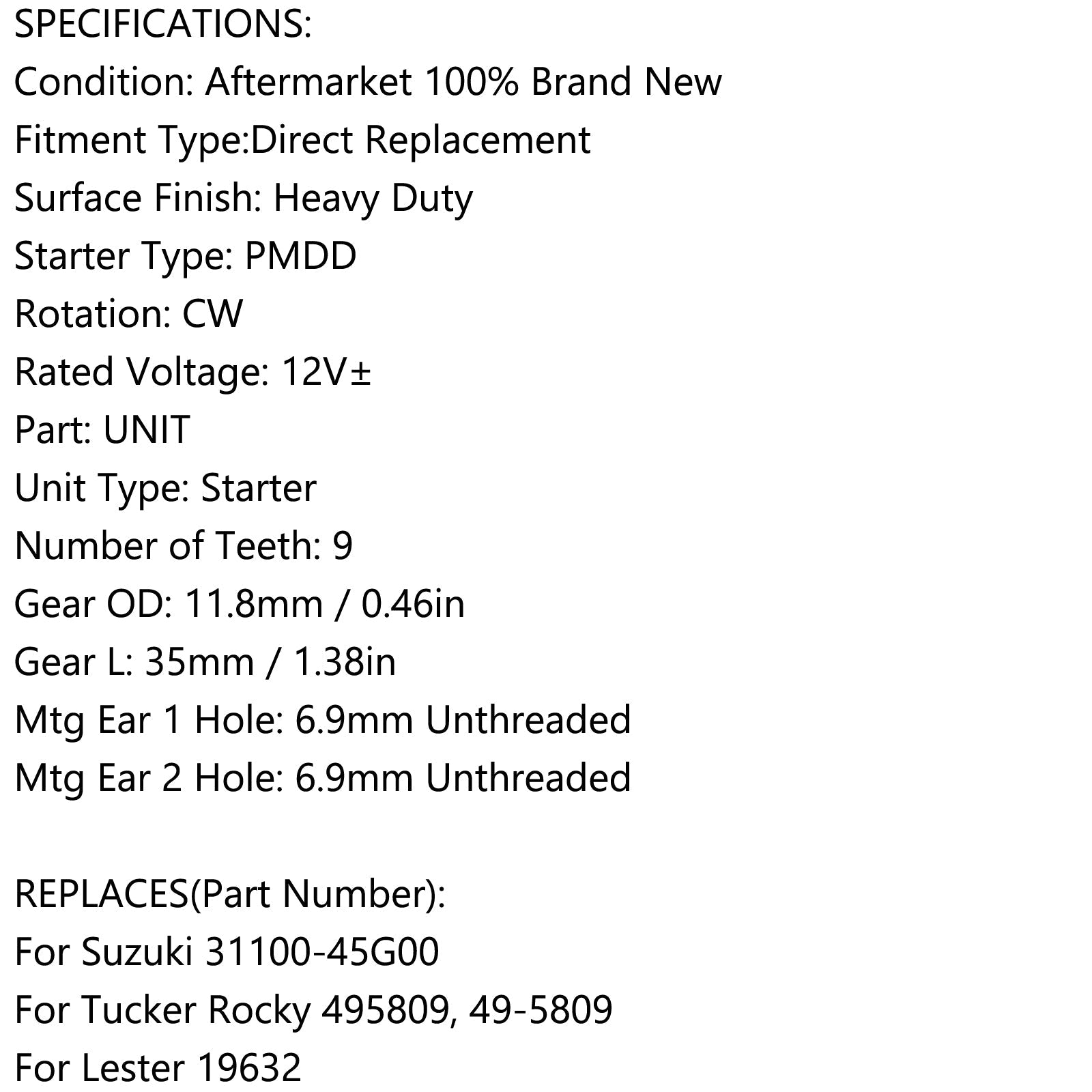 كاتب لسوزوكي LTR450 LT-R450 LT-R450Z QUADRACER 450 2006-2011 31100-45G00 عام