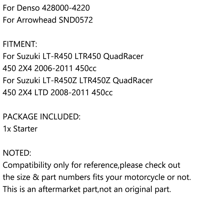 كاتب لسوزوكي LTR450 LT-R450 LT-R450Z QUADRACER 450 2006-2011 31100-45G00 عام