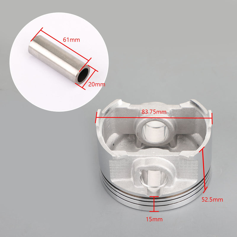 Piston Pin Ring Set STD / +0.25 / +0.50 / +0.75 Bore Size Fit for Suzuki AN 400 Burgman 400 S 1999-2006 Generic