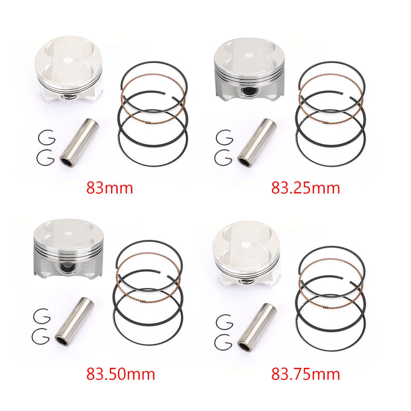 Piston Pin Ring Set STD / +0.25 / +0.50 / +0.75 Bore Size Fit for Suzuki AN 400 Burgman 400 S 1999-2006 Generic