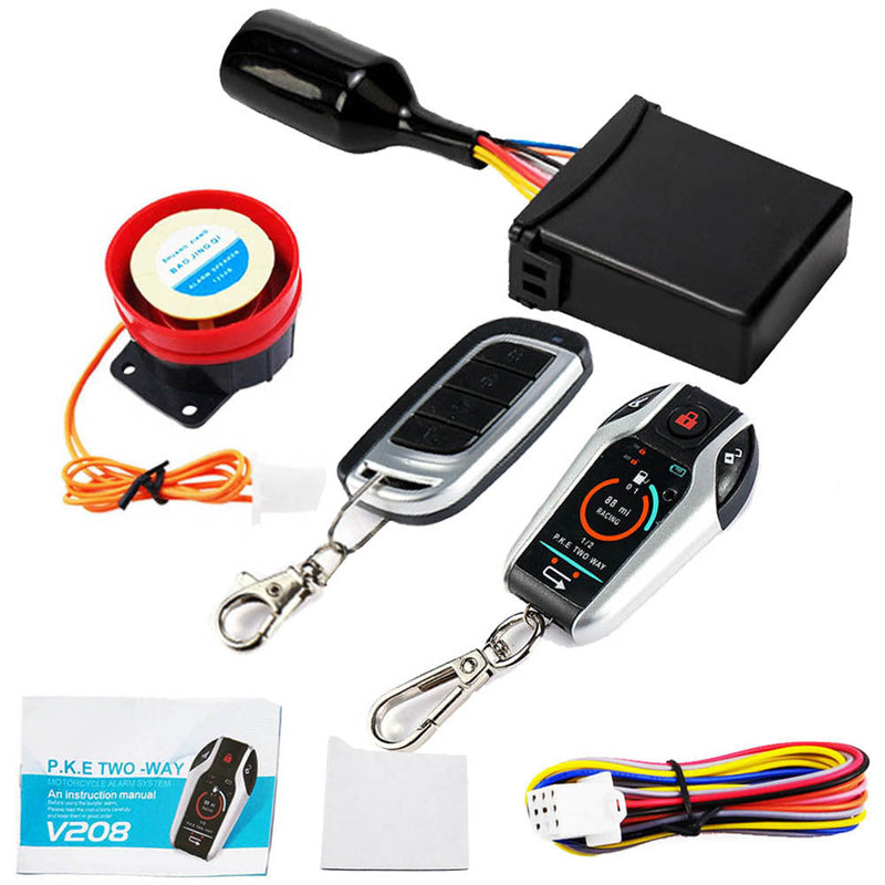 Motorcycle Motorbike Anti-theft Alarm System Remote Engine Start/Stop 12V 125DB Generic