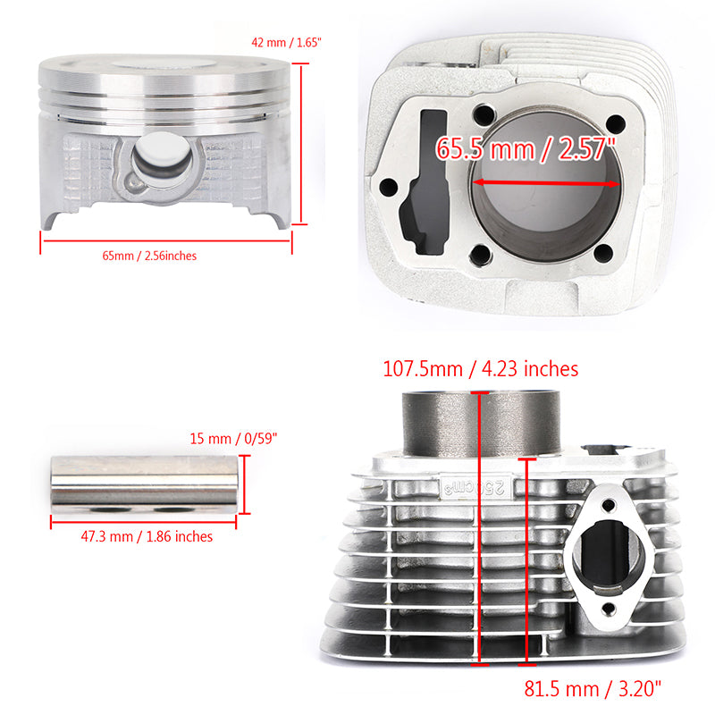 Cylinder Piston Gaskets Kit 65.5mm Upgrade For Honda 250CM3 ATC200 XL200 250cc Generic CA Market