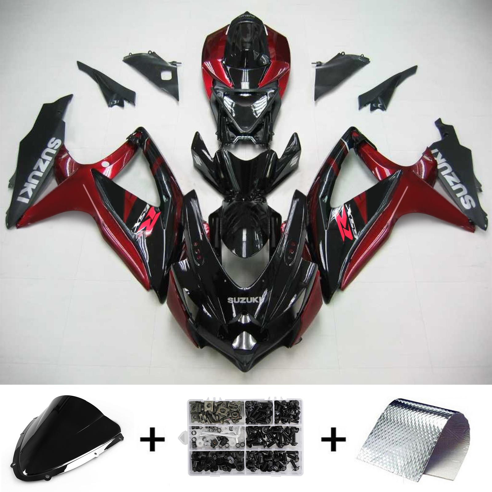 سوزوكي GSXR 600/750 2008-2010 الهدايا المجمعة هيكل السيارة البلاستيك ABS K8