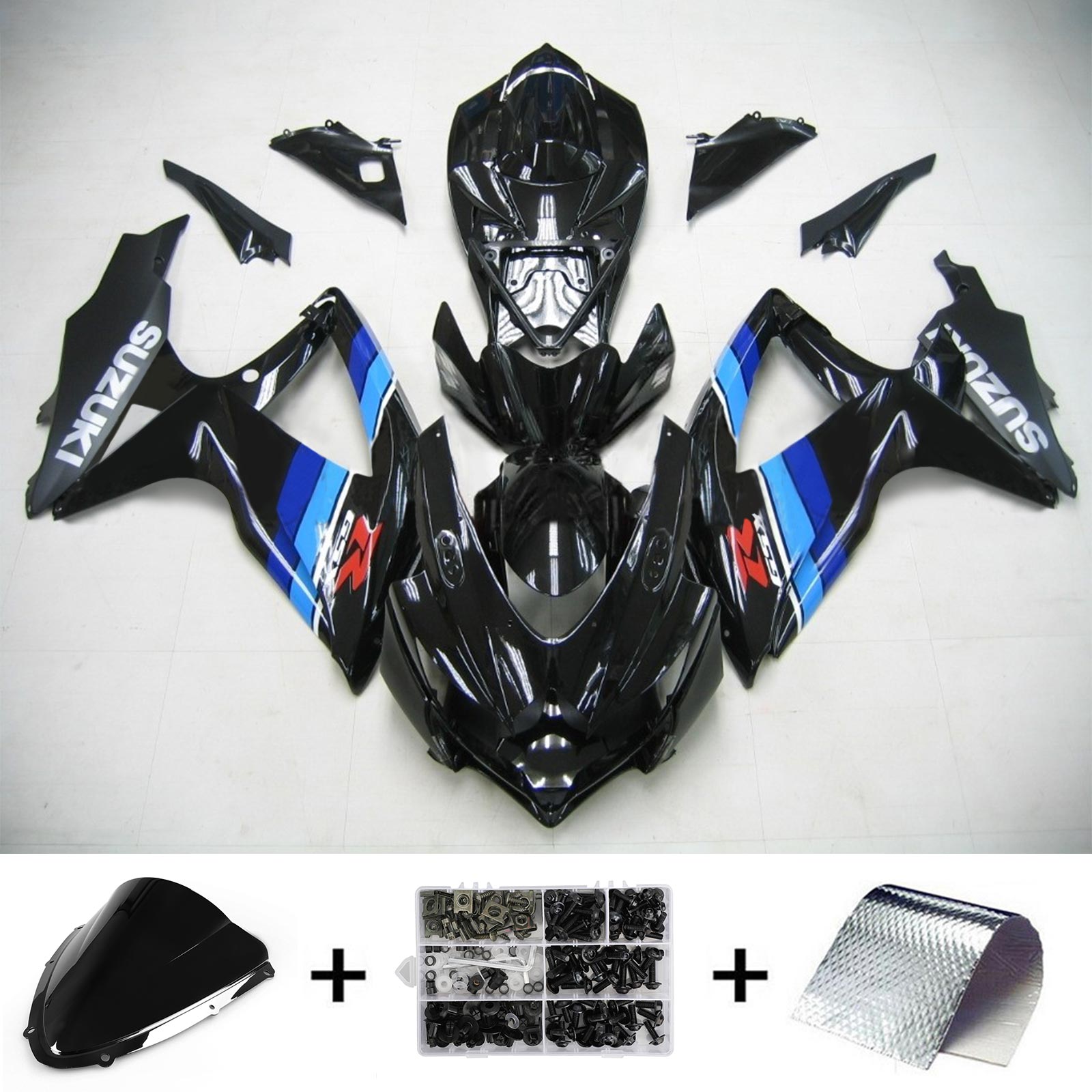 سوزوكي GSXR 600/750 2008-2010 الهدايا المجمعة هيكل السيارة البلاستيك ABS K8