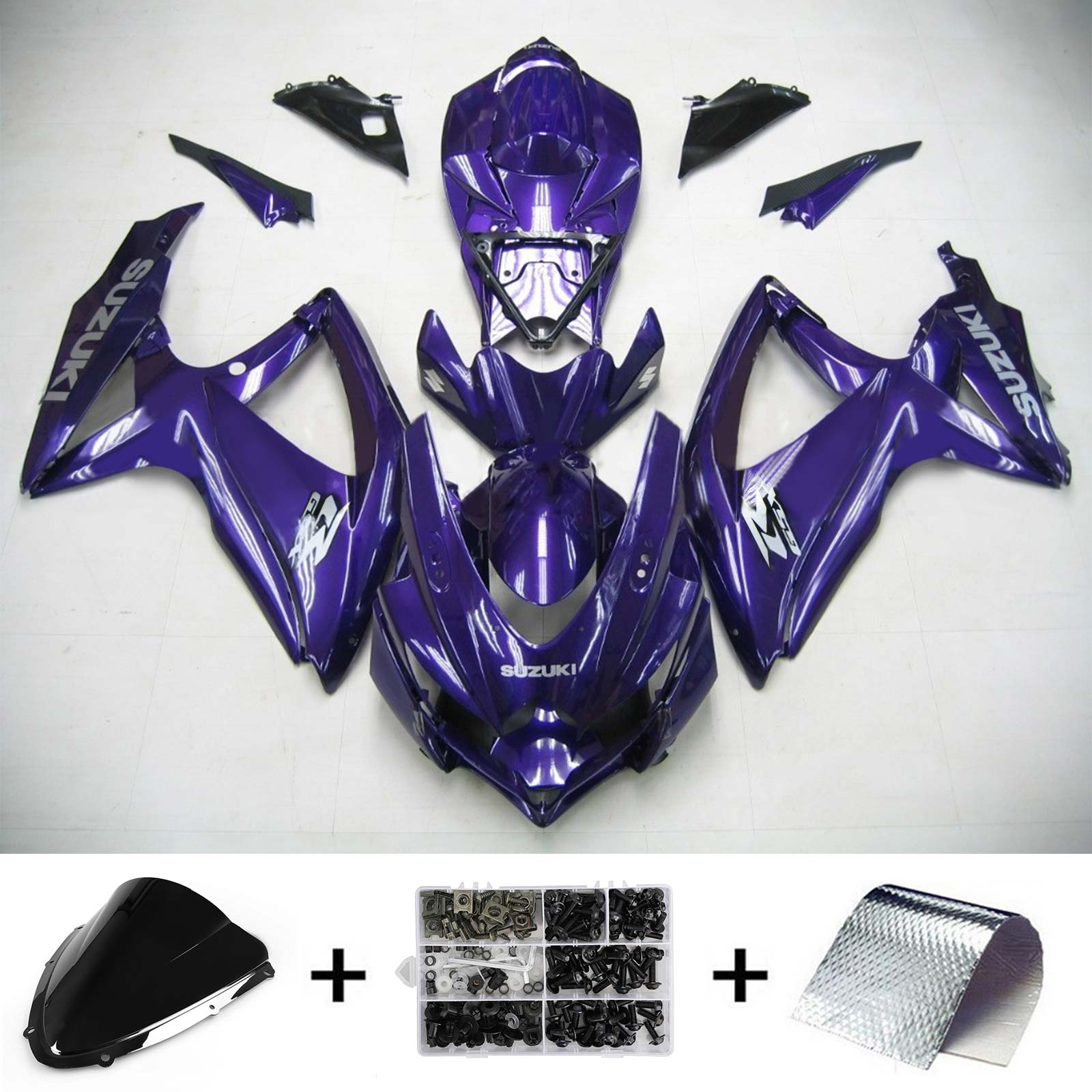 سوزوكي GSXR 600/750 2008-2010 الهدايا المجمعة هيكل السيارة البلاستيك ABS K8