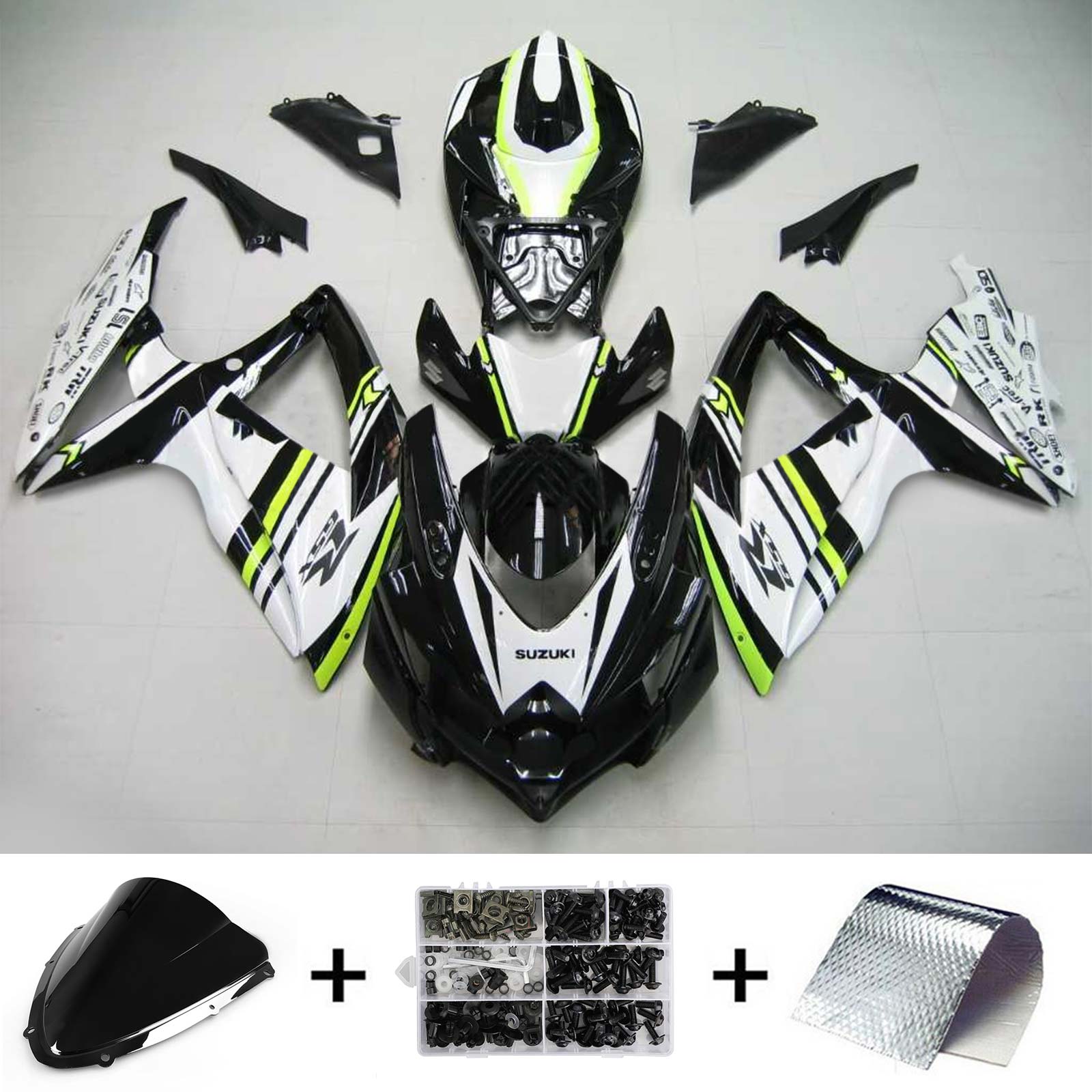 سوزوكي GSXR 600/750 2008-2010 الهدايا المجمعة هيكل السيارة البلاستيك ABS K8