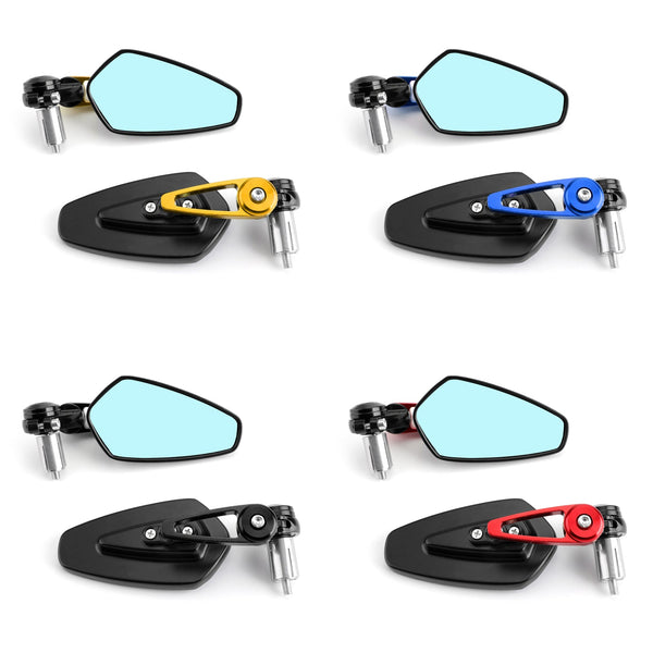 Universal Motorcycle Moto 7/8 22mm Handle Bar End Rearview Side Mirrors