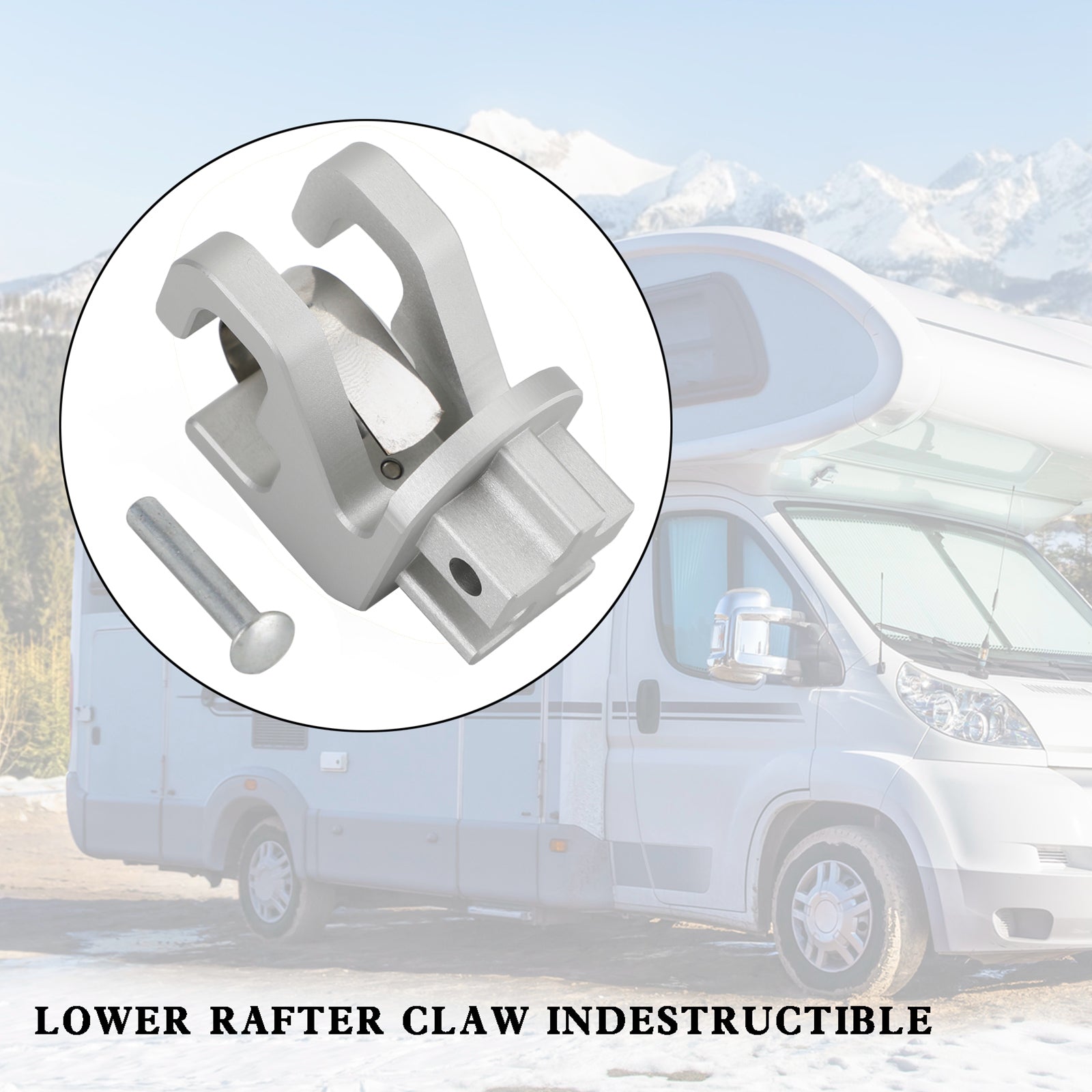 Alminum RV Rafter Claw Satin Hardware For Dometic SUNCHASER II Awning