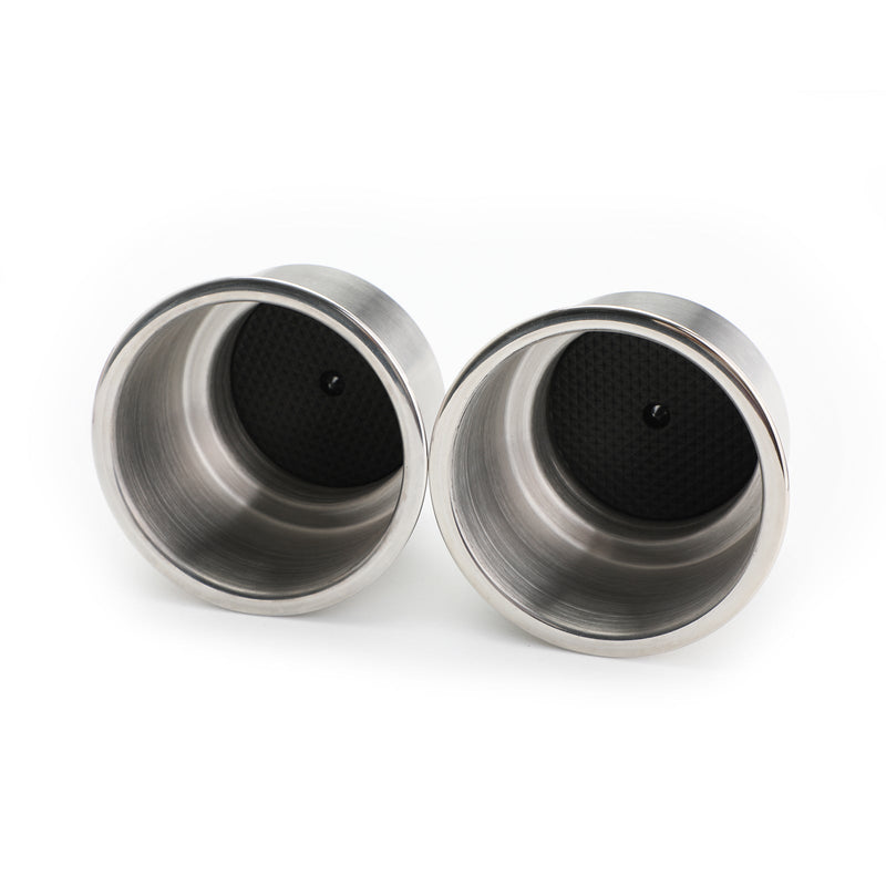 2PCS Brushed Stainless Steel Cup Drink Holders For Marine Boat Truck Camper RV