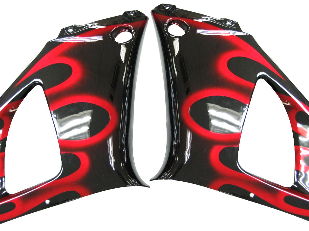 Fairings 2000-2001 Yamaha YZF-R1 Black & Red Flame R1  Generic