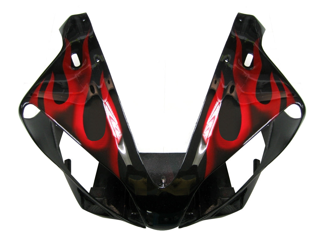 Fairings 2000-2001 Yamaha YZF-R1 Black & Red Flame R1  Generic