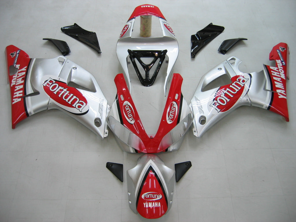 Fairings 2000-2001 Yamaha YZF-R1 Silver Red Fortuna  Generic