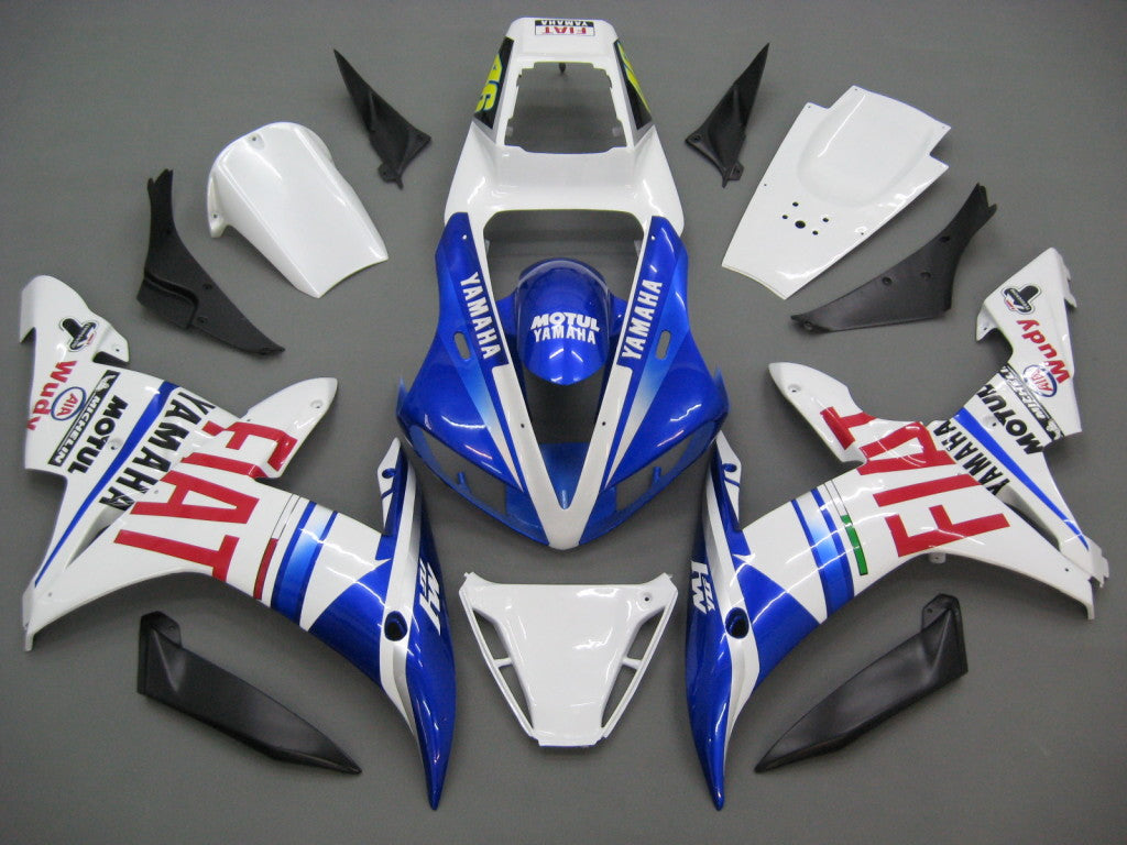 Fairings 2002-2003 Yamaha YZF-R1 White Blue No.46 FIAT  Generic