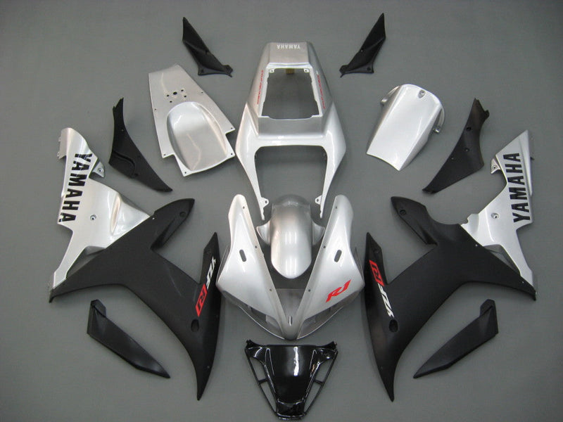 Fairings 2002-2003 Yamaha YZF-R1 Silver Black R1