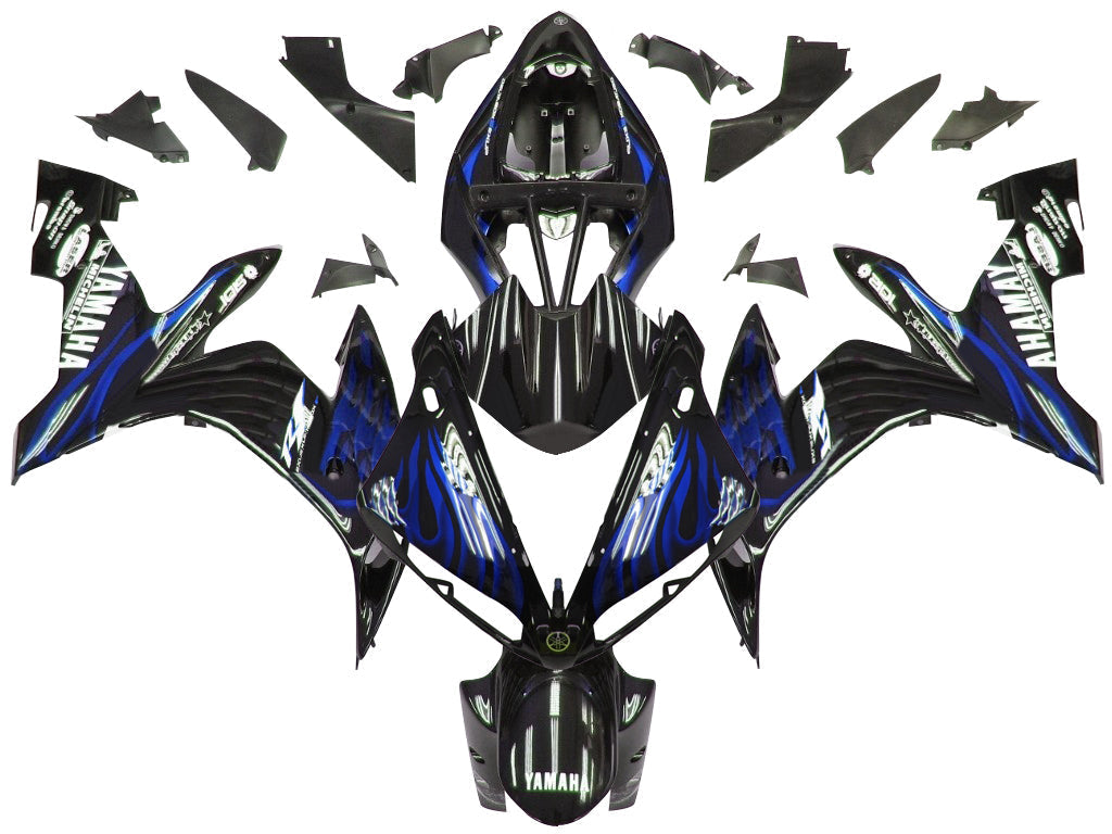 Fairings 2004-2006 Yamaha YZF-R1 Black & Blue Flame R1  Generic