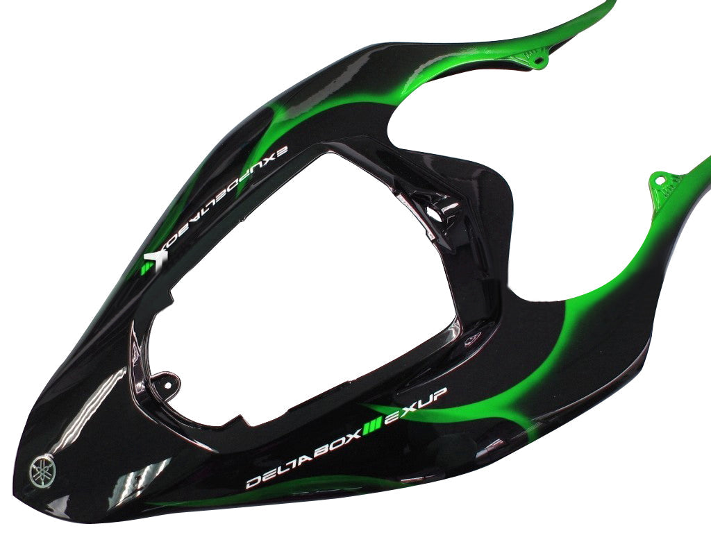 Fairings 2004-2006 Yamaha YZF-R1 Black & Green Flame R1  Generic