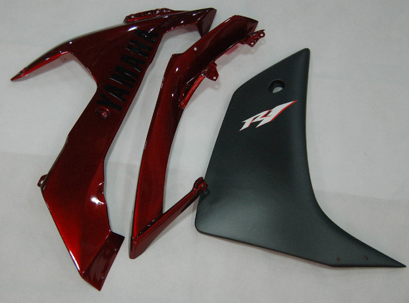 Fairings 2007-2008 ياماها YZF-R1 أحمر كرزي أسود R1 عام