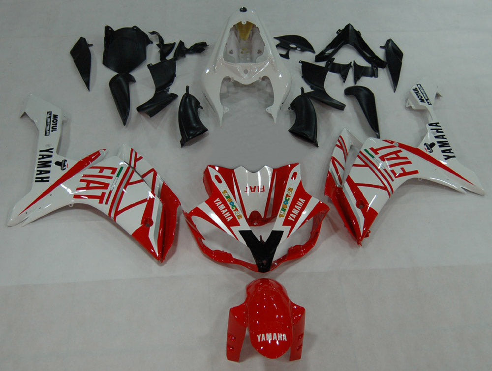 Fairings 2007-2008 Yamaha YZF-R1 Red White FIAT R1  Generic