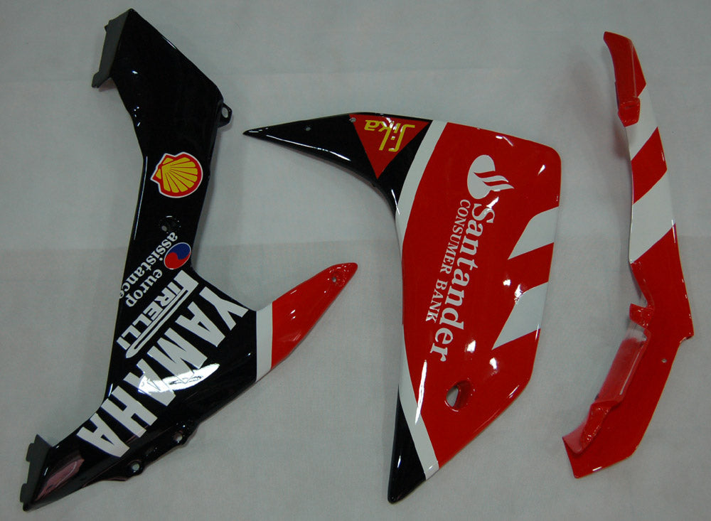 Fairings 2007-2008 Yamaha YZF-R1 Red Black Santander Bank  Generic