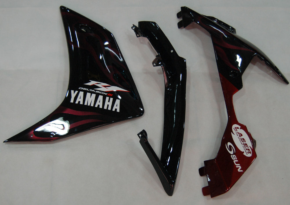 Fairings 2007-2008 Yamaha YZF-R1 Black & Red Flame  R1  Generic