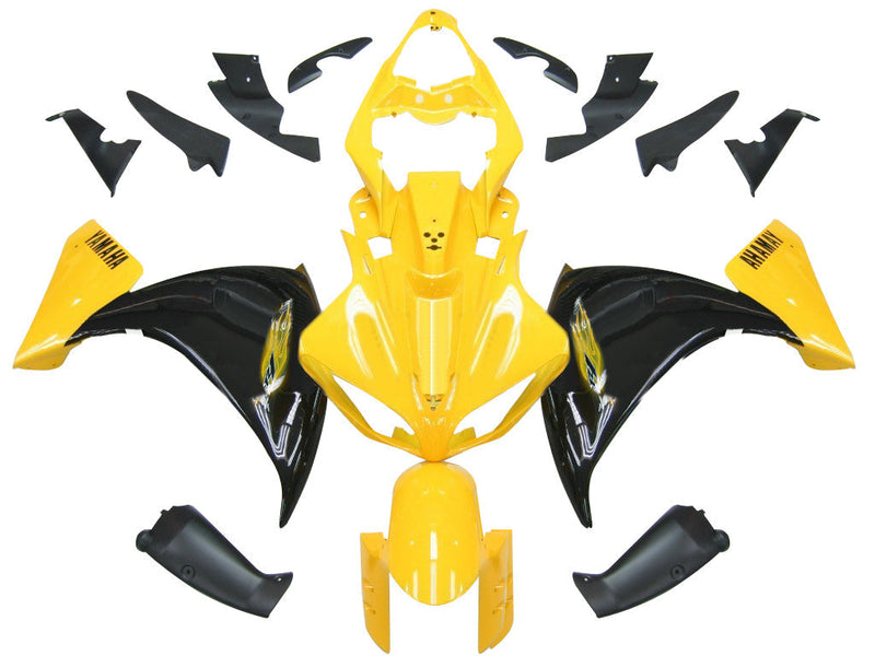 Fairings 2009-2011 Yamaha YZF-R1 Yellow Black  R1  Generic