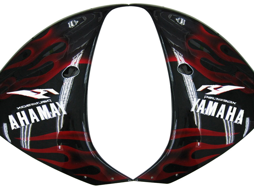 Fairings 2009-2011 Yamaha YZF-R1 Black & Red Flame  Generic