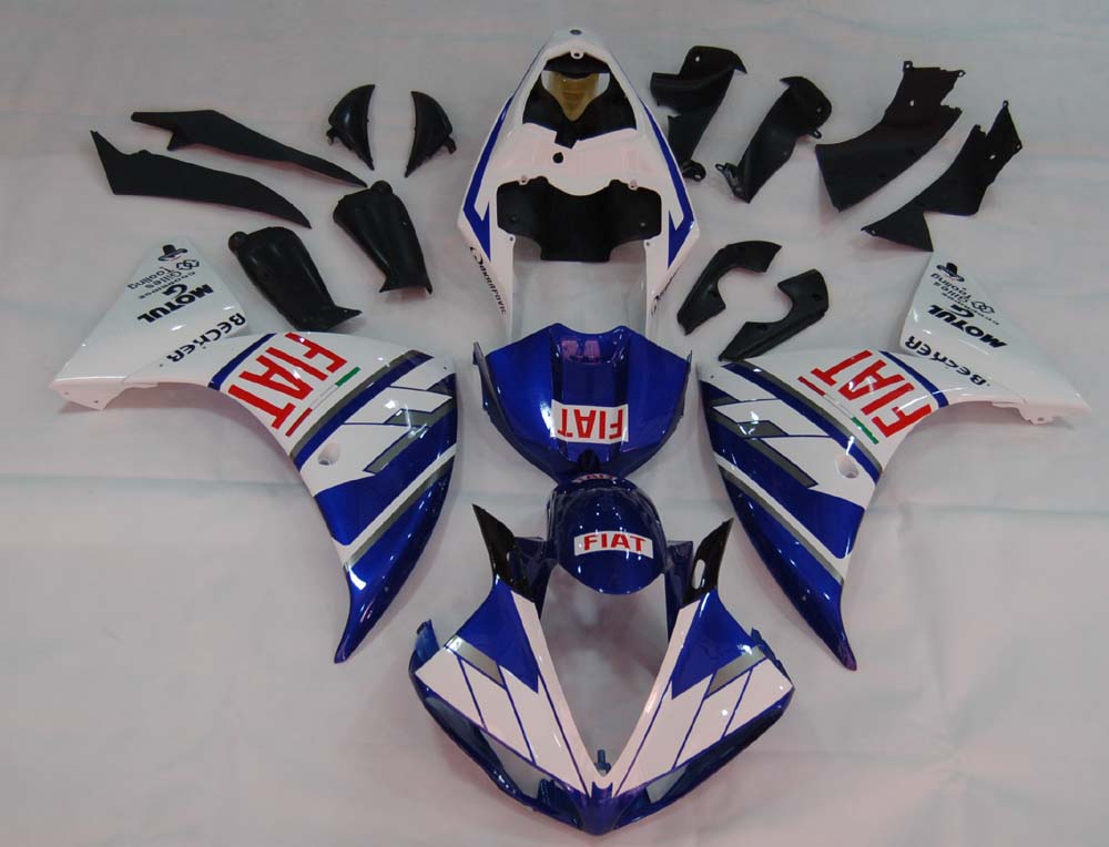 Fairings 2009-2011 Yamaha YZF-R1 Whit Blue FIAT R1  Generic