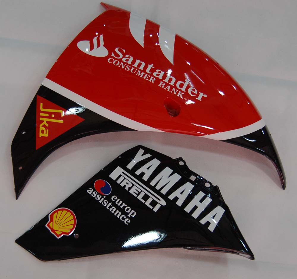 Fairings 2009-2011 Yamaha YZF-R1 Red Black Santander Bank  R1  Generic