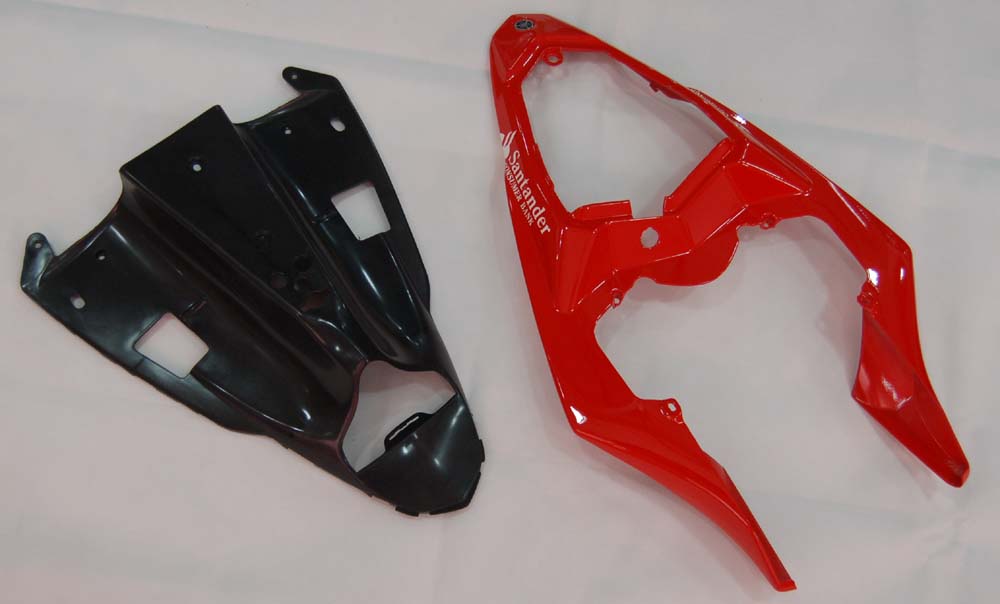 Carenados 2009-2011 Yamaha YZF-R1 Rojo Negro Banco Santander R1 Genérico