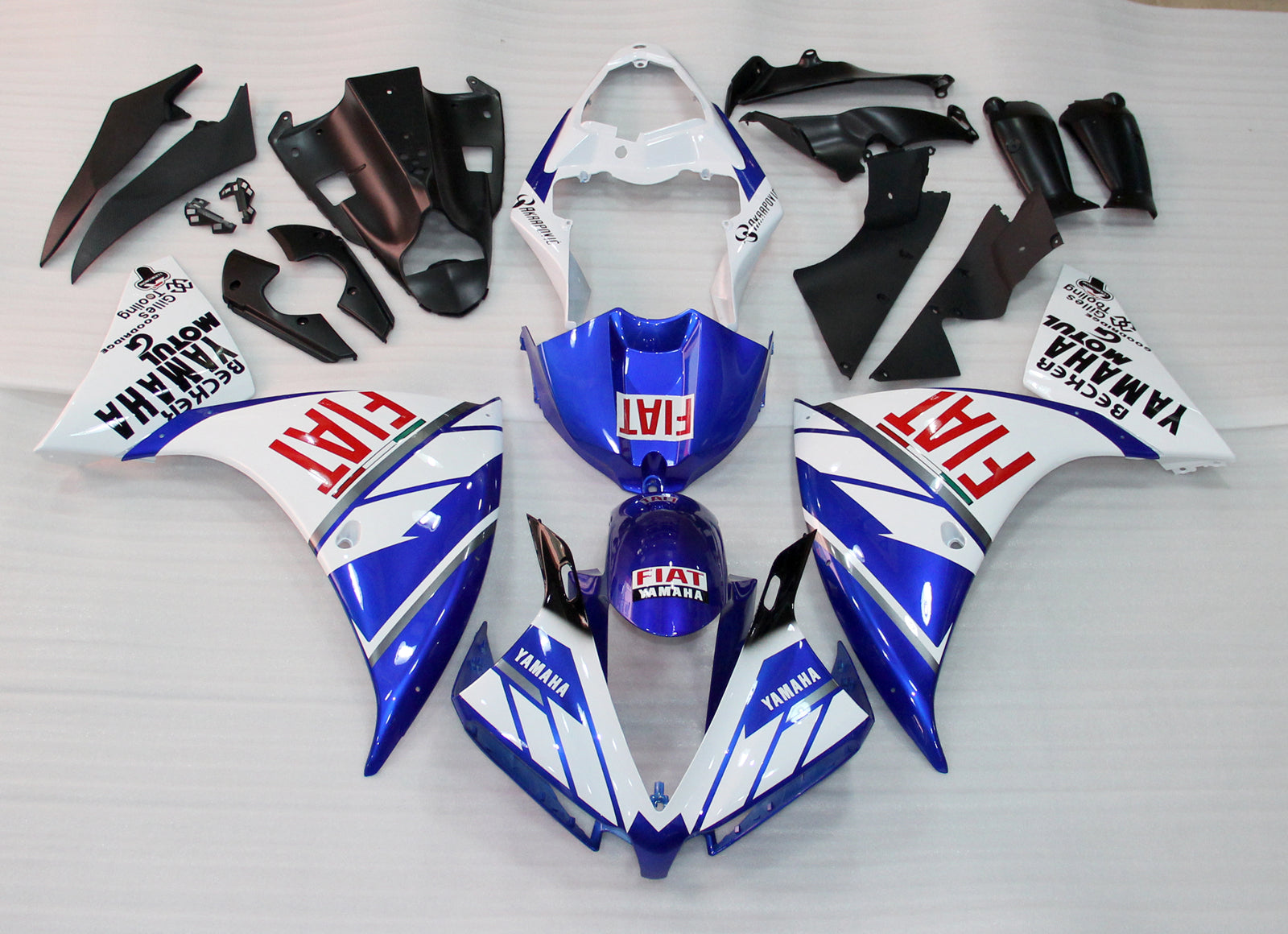 Fairings Plastics 2012-2014 Yamaha YZF R1 Blue White FIAT  Generic