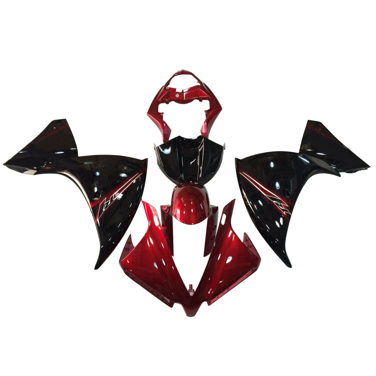 Fairings Plastics 2012-2014 Yamaha YZF R1 Red Black R1  Generic