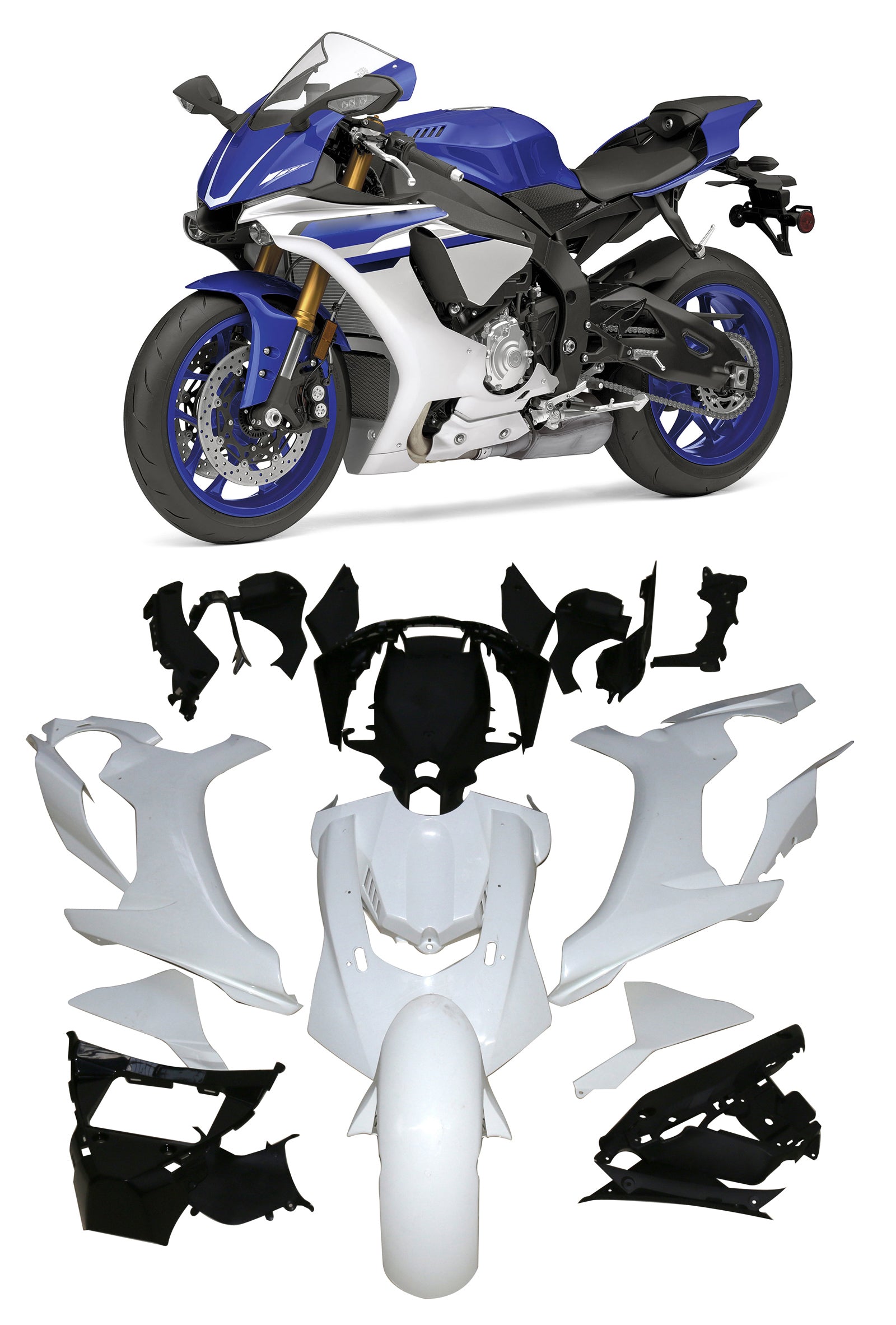 Fairings YZF 1000 R1 (2015-2019) Bodywork Fairing ABS Injection Molded Plastics Set 7 Color Generic