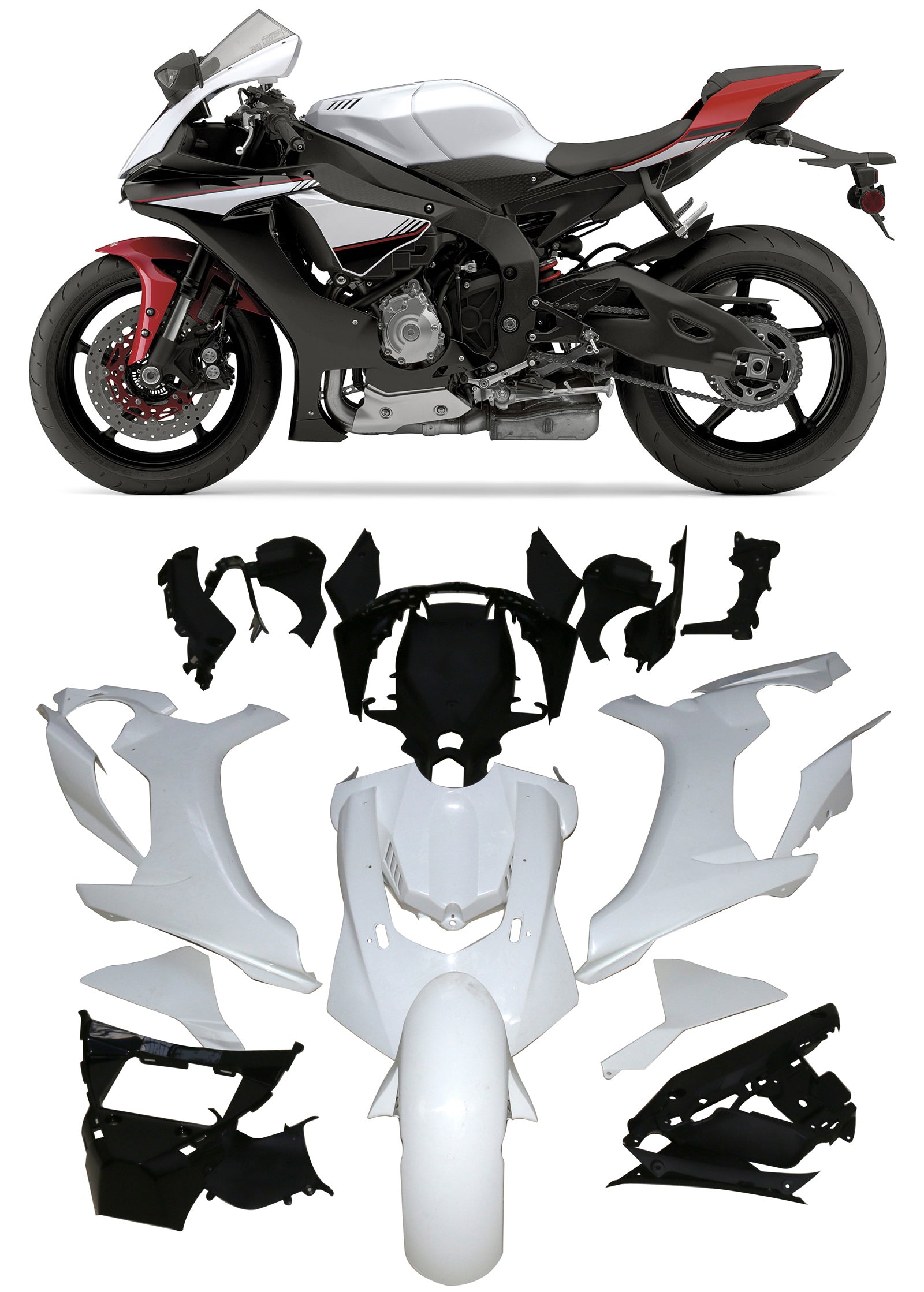 Fairings YZF 1000 R1 (2015-2019) Bodywork Fairing ABS Injection Molded Plastics Set 7 Color Generic