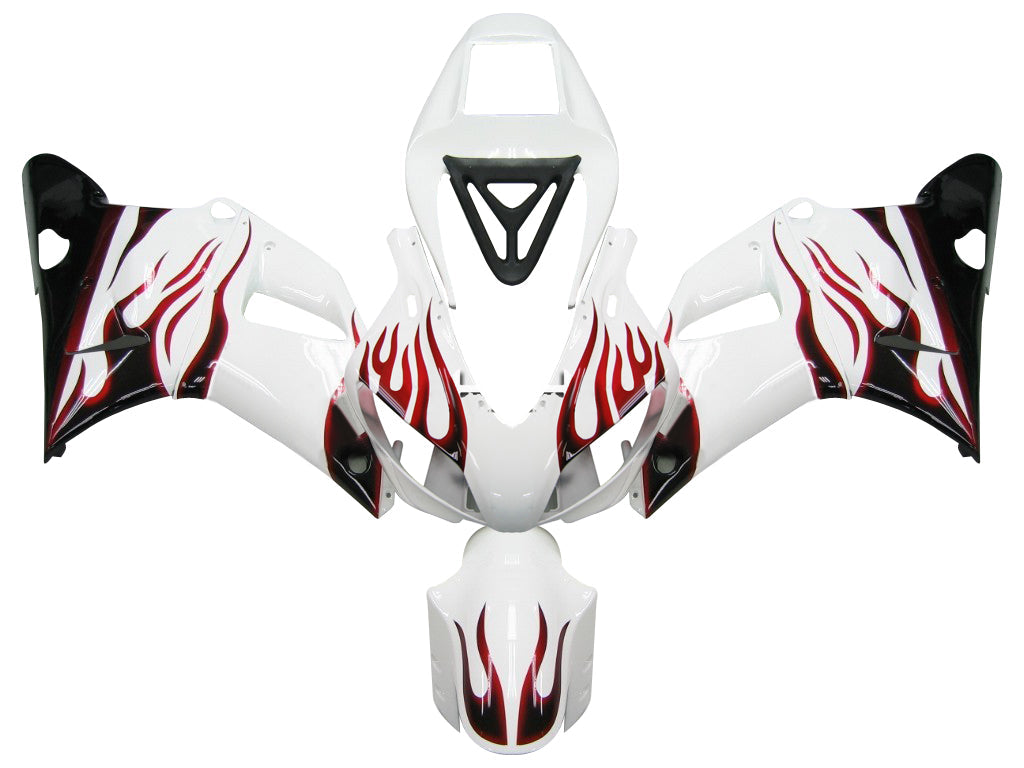 Fairings 1998-1999 Yamaha YZF-R1 White & Red Flame R1  Generic