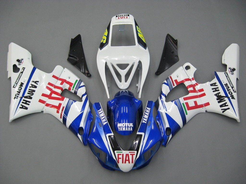 Fairings 1998-1999 Yamaha YZF-R1 Blue White No.46 FIAT   Generic