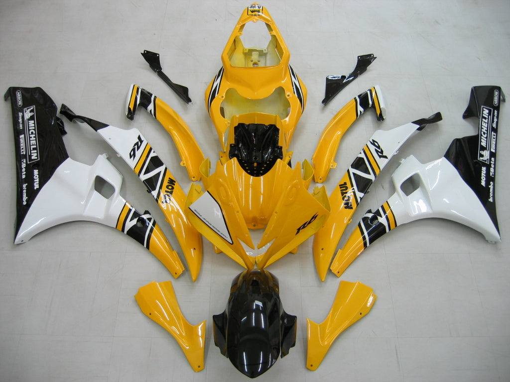 Fairings 2006-2007 Yamaha YZF-R6 Yellow White Black Motul R6  Generic